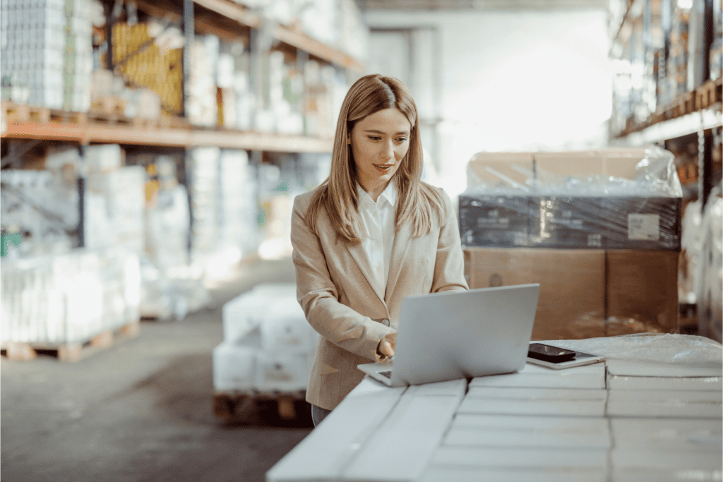 A business owner uses SAP ERP for retail to streamline inventory management 